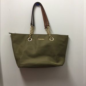 Green Calvin Klein Hand Bag